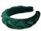 Haarreif Damen, Samt Geflochten Haarreifen, Retro Style Haarband, Mode Stirnbänder, Haarschmuck, Grün Breitband, Headband Haar-Accessoires, Solides Kopfband für Frauen Mädchen(Grün)
