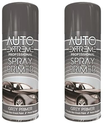 PEBBLE HUG Grey Primer Spray Paint, DIY Projects, Crafts, Home Repairs, Perfect For Both Interior And Exterior, Aerosol Spray, Quick-Drying, Versatile Uses, 400ml, (2 Pcs)