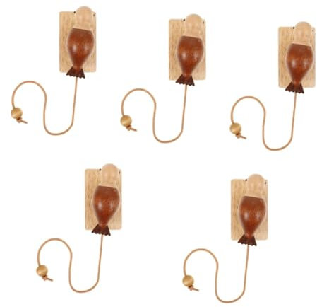 5 Stück Retro Türklopfer Schild Lustige Tier Türklingel Holztürklingel Türklopfer Ornament Türauslöser Zarter Klopfer Heimdekoration Dekorativer Aus Holz Khaki Cabilock