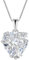 FJ Heart Tree of Life Necklace for Women 925 Sterling Silver Family Tree Pendant Necklace April Birthstone Cubic Zirconia Jewellery Gifts for Her