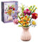 Kit de construcción de ramo de flores, 756 piezas Juego de construcción de flores y plantas, 8 tipos Flowers artificiales para oficina y casa, regalos para San Valentín, cumpleaños, día de la madre
