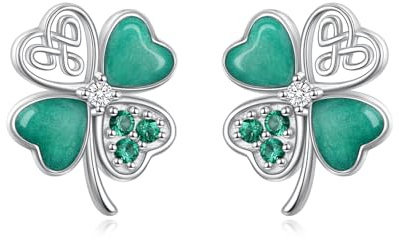 Flyow Weihnachts Ohrringe für Damen 925 Sterling Silber Lustige Halloween Tropfen Ohrringe - Winter Feiertags Ohrstecker Bunter Zirkonia Weihnachten Schmuck Geschenke