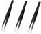 Angoily 3 Piezas Clip De Pico De Pato Clip Auxiliar Bigudí Pinzas Para Cejas Pinzas Para Sellos Pinzas Para Uñas Kit De Pestañas Cortaúñas Encarnado Frotamiento Pro Black Acero Inoxidable