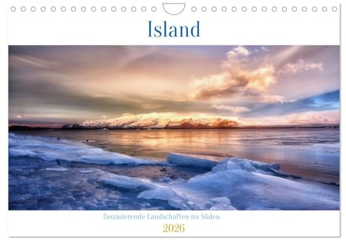 Island - faszinierende Landschaften im Süden (Wandkalender 2026 DIN A4 quer), CALVENDO Monatskalender: Landschaftsbilder Islands, die fast schon surreal wirken (CALVENDO Natur)