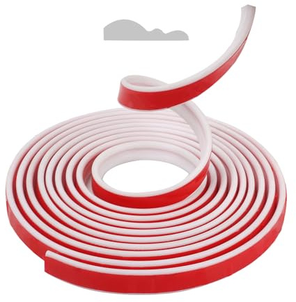 20 Ft x 0.9'' Wall Molding Trim, Peel and Stick Self-Adhesive Panel Moulding Chair Rail Molding Flexible DIY Wall Trim Home Decor on The Cabinet Door Mirror Frame Furniture (White, 6m x 2.2cm)