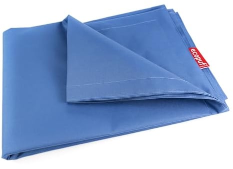 Ecopuf - Sitzsack Bezug ohne Füllung - Hülle Wetterfest - 140 x 180 cm - Polyester Sitzsackbezug zum Befüllen - für Outdoor Sitzpouf - für Garten, Balkon, Terrasse - Größe M - Kornblumenblau