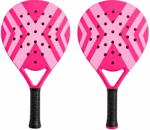 Juego de raquetas de padel para adultos con bolsa de malla para principiantes y avanzados