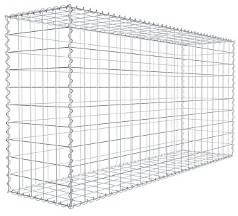 GABIONA Gabion 200 x 100 x 50 cm - Galvanisé et résistant aux intempéries - Panier gabion robuste avec mailles de 10 x 10 cm