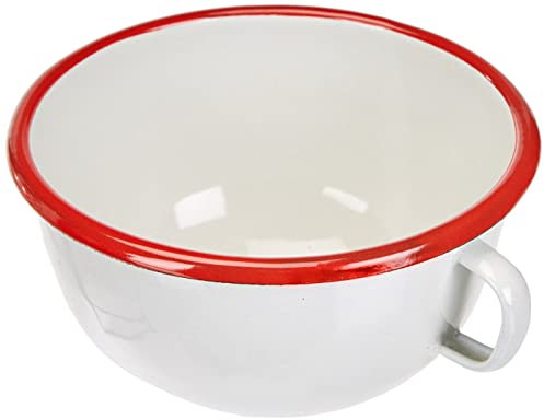 IBILI 909114 Bowl avec Anse, Acier, Blanc/Rouge, 14 cm
