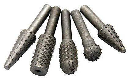 Shank Rotary Burr Rasp Set Woodworking Grinding Polishing Shaping File Wood Carving Drill Bits