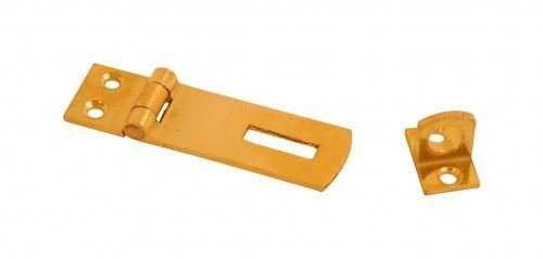 Dzina™ Hasp and Staple 50mm x 15mm (2 Inch) Brass Pack of 6