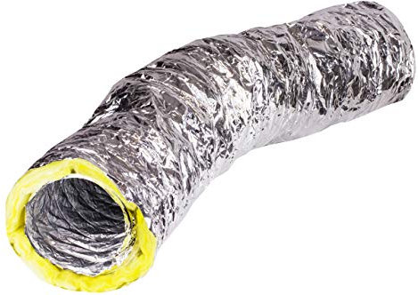 Weedness Grow Isolierter Abluft-Schlauch Ø 200 mm 1 Meter für Klimageräte - Schalldämpfer Trockner Dunstabzugshaube Flexrohr Lüftungsrohr Lüftungsschlauch Klima Gerät