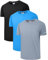 Holure Men's Sportswear Breathable T-Shirts Quick-Drying Short-Sleeve Shirts Black/Grey/Blue M