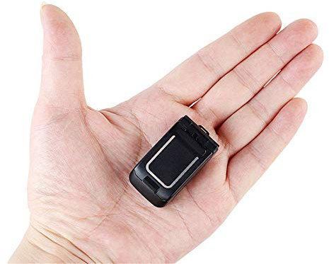 QUOXO Mini téléphone Portable Flip Long-CZ J9, Plus Petit téléphone Portable Bluetooth Dialer FM écouteur Mains Libres Magic Magic Voice pour Les Enfants (Blanc)