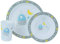 FUN HOUSE 005668 ESPACE FUSEE Ensemble repas micro-ondable comprenant 1 assiette Ø 22 cm, 1 bol Ø 16 cm et 1 verre 220 ml pour enfant