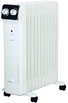 PUR LINE | Radiador de Aceite 2500W, 11 Elementos, Termostato Ajustable, 3 Niveles de Potencia - Radiador de Aceite con Humidificador y Tendedero Integrados