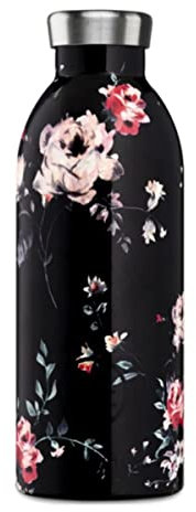 24BOTTLES Borraccia Termica Per L'Acqua | Bottiglia Thermos Riutilizzabile in Acciaio Inox senza BPA | 24Ore Freddo 12Ore Caldo | Clima Bottle | Design Originale Italiano (Ebony Rose, 500 ml)