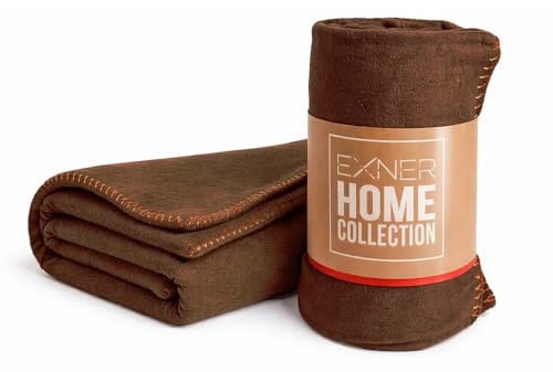 Polar Fleecedecke Toffee 130 x 160 cm – kuschelig warm, hautfreundlich, schnelltrocknend, pflegeleicht, in 13 Farben, leicht und vielseitig für Sofa, Reisen, Picknick und Outdoor