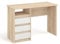 KOMTO Schreibtisch mit Schubladen - Bürotisch Computertisch Klein Arbeitstisch Büro PC-Tisch Kinderschreibtisch mit Stauraum | Moderner Schreibtisch Sonoma Eiche + Weiß | Oslo 110 x 50 x 74 cm