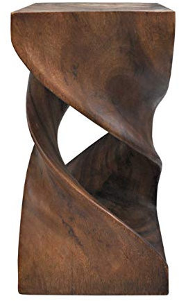 Thaiboo Beistelltisch Blumenständer Säule Hocker Nachttisch Blumensäule Dekoelement Akazienholz gewachst aussergewöhliches Design (13413 - Höhe 70cm)