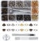 400 Stk Ösen Werkzeugsatz, Kupfer Planenösen, Metallösen, Ösen Scheiben in 4 Farben mit 3 Stk Werkzeug für Schuhe Ledertaschen Kleidung DIY Handwerk