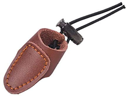 Perfeclan Weicher -Daumenring Bogenschießen-Fingerschutz für Reurve-Bogen-Fingerschutz für traditionellen Bogenschutz-Schießhandschuh, Brown