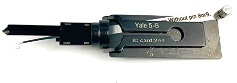 TPM Go Locksmith Locksmith Lockpicking-Werkzeug für Yale Schlösser, Pick- und Decoder, 2-in-1-Werkzeug, britisches Türschloss-Set (Yale-5B)