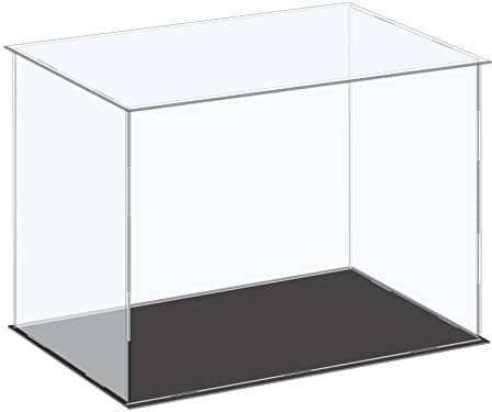 sourcing map Acryl-Vitrine, Kunststoff-Box, Würfel-Aufbewahrungsbox, transparent, klein, staubdicht, 36 x 21 x 25,5 cm, für Sammlerstücke