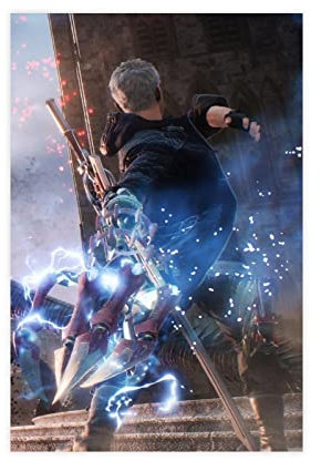 Devil May Cry 5 Spiel 6 Leinwand-Poster, Wandkunst, Dekoration, Druck, Bild, Gemälde für Wohnzimmer, Schlafzimmer, Dekoration, Rahmen: 30 x 45 cm
