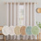 MIULEE Gardinen Vorhänge mit ösen Voile Vorhang kurz Modern Leinenoptik Halbtransparent Ösenvorhang für Wohnzimmer Kinderzimmer Raumteiler 2er Set Natural Linen Weiß 215x140 cm