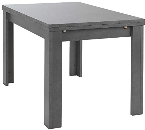 Nicht Zutreffend Esstisch ausziehbar - 120-176 x 80 cm - Holzwerkstoff - Graphitoptik - Esszimmertisch Küchentisch Ausziehtisch
