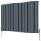 Radbliss Horizontal Flat Panel Radiator 600x884mm Anthracite Matt Grey Double Design RAD Central Heating