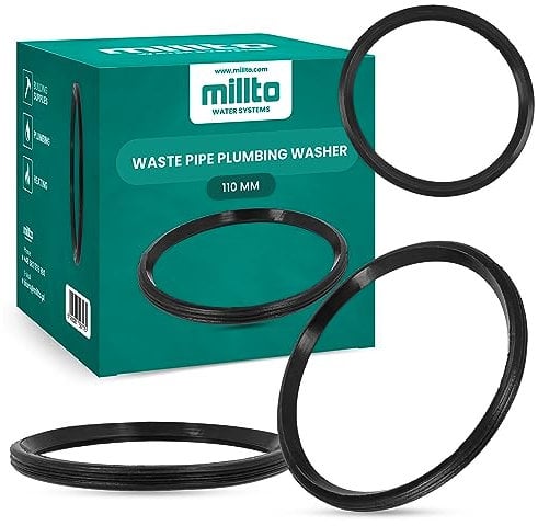Millto™ Gummiring Dichtung 110mm - Dichtungsring Unterlegscheibe für Abwasserrohre - Kunststoff- und PVC-Rohrdichtung O-Ring Sanitärunterlegscheibe PP-Rohrdichtung