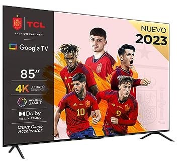 TCL 85V7A 85 TV, WCG, UHD, HDR10, 120 Hz Game Accelerator, Dolby Vision.Atmos, AIPQ, Game Master, Smart TV Powered by Google TV