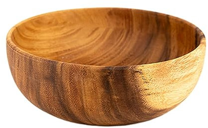 VUIUYOIES Saladier Rond Écologique - Durable Et Fiable Moderne Large Gamme D'utilisations Bois Bols en Bois Bol Bols Bol Rond, 20cm