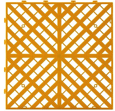 Carreaux De Sol À Emboîtement De Drainage, Tapis De Carreaux De Sol En Caoutchouc À Emboîtement, Carrelage De Sol De Garage Modulaire À Emboîtement Durable ( Color : Yellow , Size : 15.7x15.7in(1pcs)