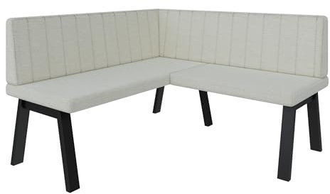 FURNISTAR Eckbank Akiko Metal A - Eckbankgruppe für Ihrem Esszimmer, Küche modern, Sitzecke, Essecke. Perfekt für Küche, Büro und Rezeption. Solide und Starke Verarbeitung. (130x130-Inari22)