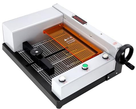 MNBVH Elektrischer Papierschneider, Robuster Automatischer Guillotine-papierschneider, Schnittstärke 40 Mm, Mit Gitterlinien, Für Karton, Karten, Leder, Büro, Zuhause, Schule