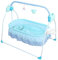 Elektrische Babywiege Automatik Babyschaukel Babybett mit Timerfunktion, Elektrisches Babybett Schaukelstuh mit Mp3 Musik Playback Funktion,Tragbare Schaukelstuh Babybett mit Matte(Blau)