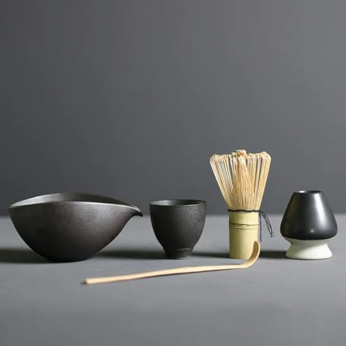 Service à thé Matcha de Style japonais, fouet, cuillère, bol Matcha en céramique, outils traditionnels de préparation du thé d'intérieur faits à la main