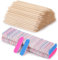 Set di 400 lime per unghie, 200 mini lime per unghie, grana 180/240, 200 bastoncini per unghie, strumento per pedicure, spingi cuticole in legno