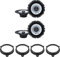 Kit 4 Casse ALPINE SXE-1725S + SXE-1725S per Nissan Micra dal 2007 in poi, Qashqai II dal 2013 al 2024, Leaf dal 2010 al 2017, Rogue dal 2007 al 2015 + vedi altri modelli con 2 Supp. Ant, 2 Supp Post