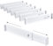 DIMJ Schubladentrenner Verstellbar (32.6-56cm) Schubladentrenner Kunststoff, Kleiderschrank Organizer Schubladentrenner Küche für Küchenspeicher, Schlafzimmer, Kommode, 8 Stück(Weiß)