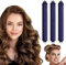 LOPHE 3 Stück Hitzefreie Lockenwickler, Overnight Blowout Locken Ohne Hitze, Hitzefreier Lockenstab für alle Haartypen,Mit Eisendraht DIY Heatless Curls Band Frisurenset Für Langes (Marineblau)