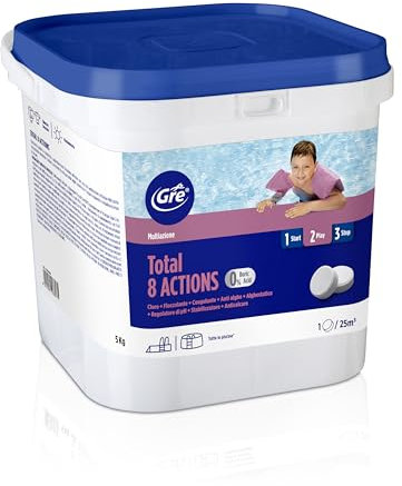Gre 76061NB - Trattamento 8 Azioni, Zero Borico, Pastiglie da 250gr - 5kg