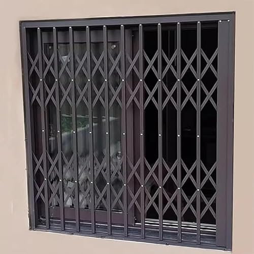 Faltbares Anti-Diebstahl-Fensternetz-Schiebetor, Aluminiumlegierung for den Außenbereich, Sicherheitsgitter for Fenster zur Einbruchverhütung, Sicherheitszäune for Dachboden-/Schuppenfenster(130x160cm