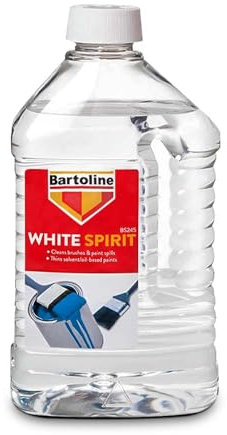White Spirit 2Ltr Multi-Purpose Paint Solvent for Cleaning Brushes, Thinning Oil-Based Paints, Removing Grease and General DIY Use and Household Cleaning