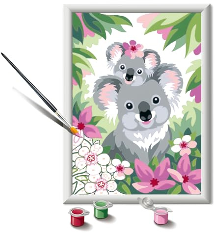 Ravensburger CreArt Koala Cuties Paint by Numbers Kit for Kids - 12023085 - Painting Arts and Crafts for Ages 9 and Up