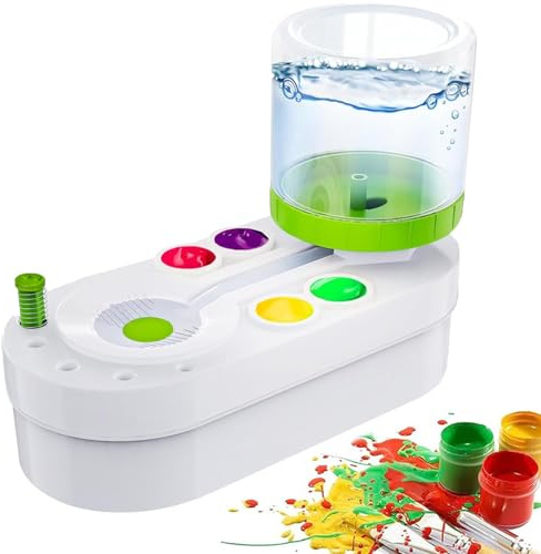 Bemoseng Pinselreiniger Bürstenspüler, Pinselreiniger wasserfarbe kinder, Brush Cleaner, Brush Rinser Wasserkreislaufspüler Für Acryl Und Farben Auf Wasserbasis Pinsel RinserArt Tools