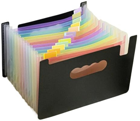 USOHJZ Akkordeonordner Organize 2 Stück A5 12 Grids Multi Layer Storage Datei Tasche Dokument Organizer Akkordeon Datei Organizer